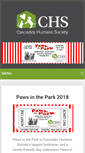 Mobile Screenshot of cascadeshumanesociety.org